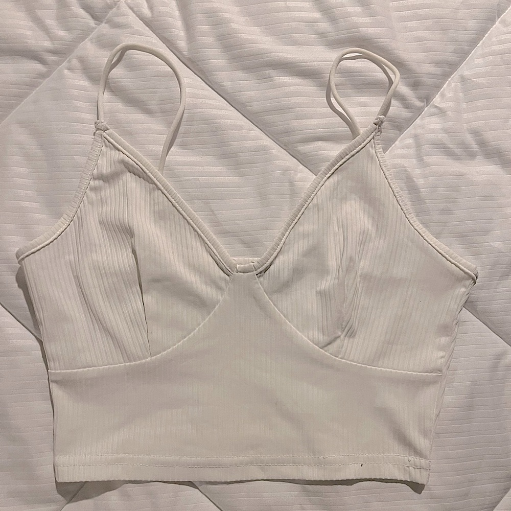 SHEIN Spaghetti Strap White Tank Top